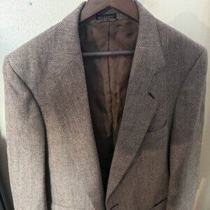 Russell Scott Sport Coat Gray And White 48R